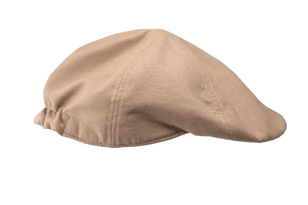 浅褐色的小便帽 白色背景隔离 — 图库照片