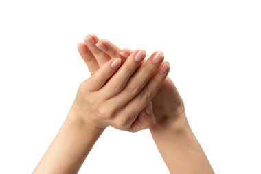 γυναίκα χέρι απομονωθεί σε λευκό φόντο. 