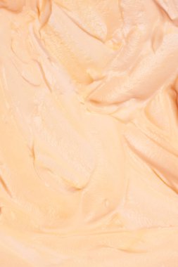 Beyaz krem şanti. Üst görünüm. 