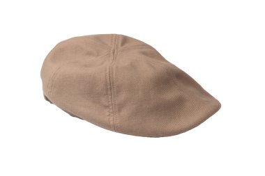 Açık kahverengi başlık beyaz arkaplanda izole edilmiş.. 