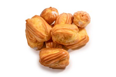 Beyaz arka planda izole edilmiş tatlı ekler. Üst görünüm. 