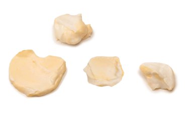 Beyaz arkaplanda izole edilmiş beyaz sos.. 