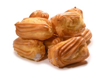 Beyaz arka planda izole edilmiş tatlı ekler. Üst görünüm. 