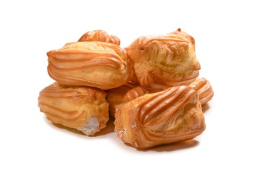 Beyaz arka planda izole edilmiş tatlı ekler. Üst görünüm. 