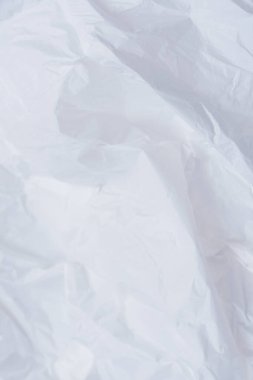 Arkaplan olarak plastik torba. Üst görünüm.