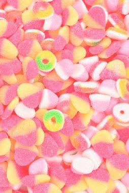 Çeşit çeşit şekerleme. Üst görünüm. 