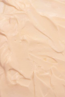 Beyaz krem şanti. Üst görünüm. 