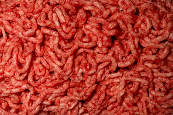Çiğ kıyma yakın plan, üst görünüm.. 