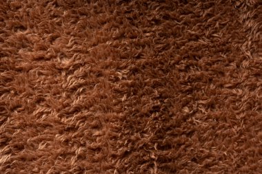 Arkaplan olarak kahverengi sahte kürk dokusu. 