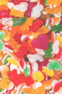 Çeşit çeşit şekerleme. Üst Manzara. Jöleli şekerler.