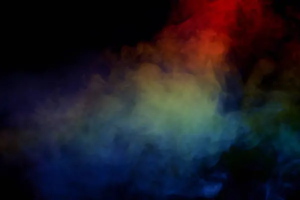 stock image Blue and purple steam on a black background. Copy space.