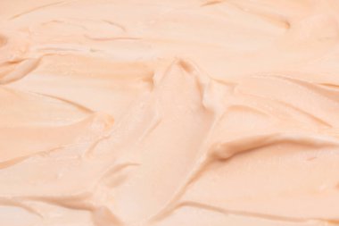 Beyaz krem şanti. Üst görünüm. 