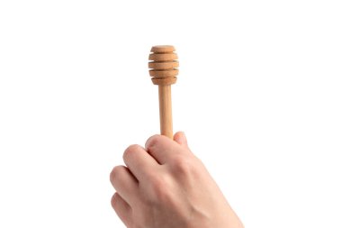 Beyaz bir arka planda elde izole edilmiş bir kadın.. 