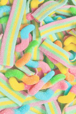 Çeşit çeşit şekerleme. Üst Manzara. Jöleli şekerler.