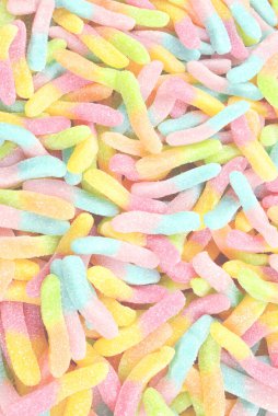 Sulu renkli jöleli şekerler. Şekerleme. Yılanlar.. 