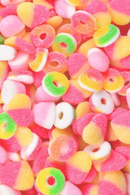 Çeşit çeşit şekerleme. Üst görünüm. 