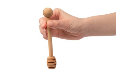 Beyaz bir arka planda elde izole edilmiş bir kadın.. 