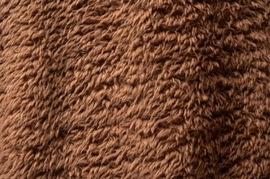 Arkaplan olarak kahverengi sahte kürk dokusu. 