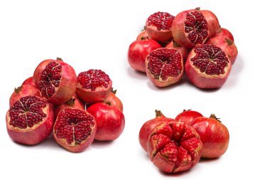 Beyaz arkaplanda izole edilmiş tatlı nar. 