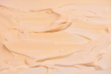 Beyaz krem şanti. Üst görünüm. 