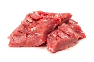 Raw pork tenderloin isolated on a white background.  Fresh meat.