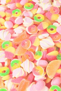 Çeşit çeşit şekerleme. Üst görünüm. 