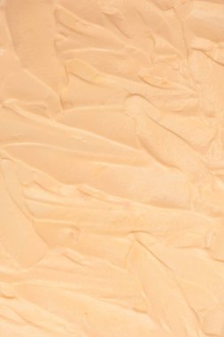 Beyaz krem şanti. Üst görünüm. 