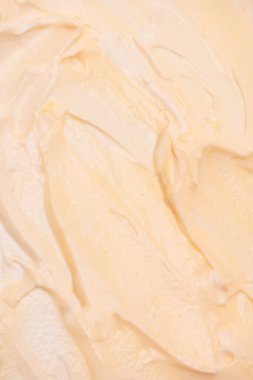 Beyaz krem şanti. Üst görünüm. 