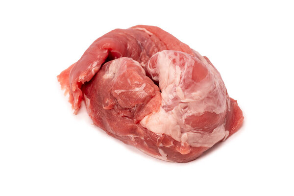 Raw pork tenderloin isolated on a white background.  Fresh meat.