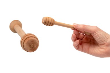 Honey Dipper beyaz bir arkaplanda izole edildi. 