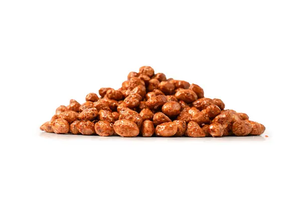 stock image Tasty sweet roasted peanuts isolated on a white background. 