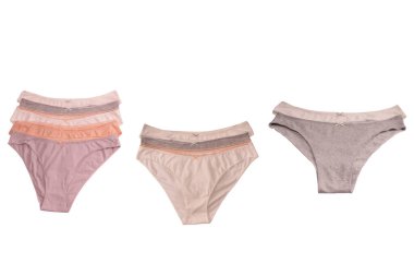 Women cotton panties isolated on a white background. 