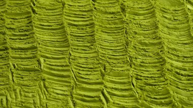 Kibrit çayı, arka plan olarak kibrit tozu. 