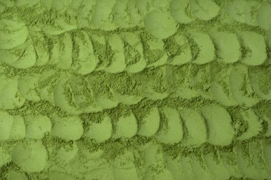 Kibrit çayı, arka plan olarak kibrit tozu. 