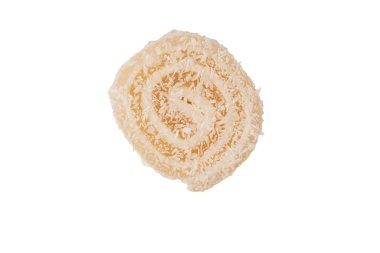 Hindistan cevizli şekerlemeler beyaz arka planda izole edilmiş.. 