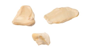 Beyaz arkaplanda izole edilmiş beyaz sos.. 