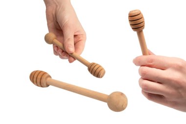 Beyaz bir arka planda elde izole edilmiş bir kadın.. 