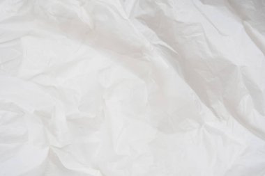 Arkaplan olarak plastik torba. Üst görünüm.