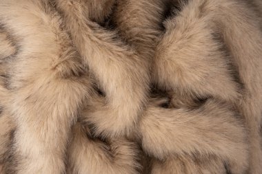 Arka plan olarak sahte kürk dokusu, üst görünüm.