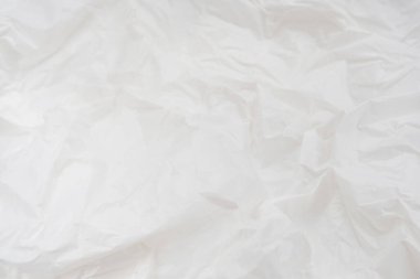 Arkaplan olarak plastik torba. Üst görünüm.