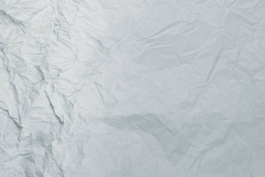 Buruşmuş beyaz kağıt arka plan. Üst görünüm. 