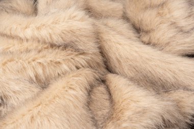 Arka plan olarak sahte kürk dokusu, üst görünüm.