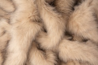 Arka plan olarak sahte kürk dokusu, üst görünüm.