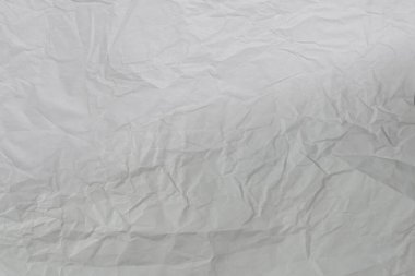 Buruşmuş beyaz kağıt arka plan. Üst Manzara. Boşluğu kopyala. 