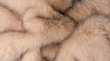 Arka plan olarak sahte kürk dokusu, üst görünüm.