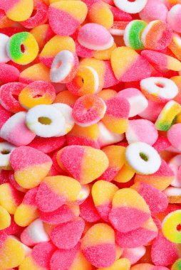 Çeşit çeşit şekerleme. Üst görünüm. 