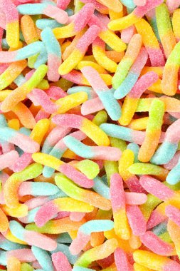 Sulu renkli jöleli şekerler. Şekerleme. Yılanlar.. 