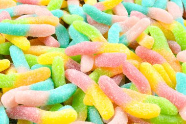 Sulu renkli jöleli şekerler. Şekerleme. Yılanlar.. 