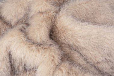 Arka plan olarak sahte kürk dokusu, üst görünüm.