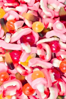 Çeşit çeşit şekerleme. Üst Manzara. Jöleli şekerler.